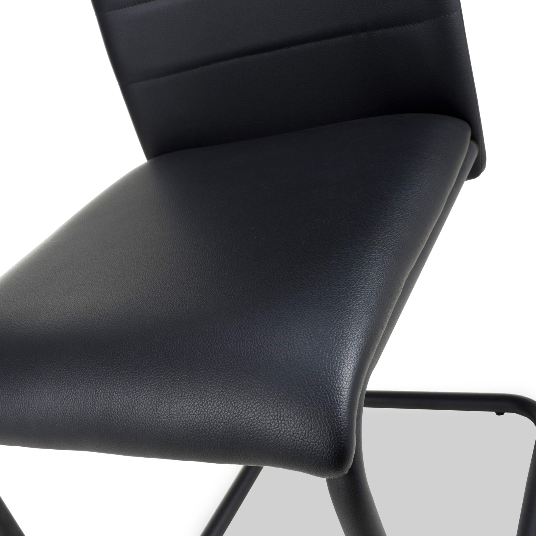 Aeron Faux Leather Dining Chair Black from Roseland Furniture