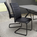 Aeron Faux Leather Dining Chair Black from Roseland Furniture