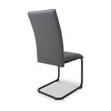 Aeron Faux Leather Dining Chair Grey from Roseland Furniture