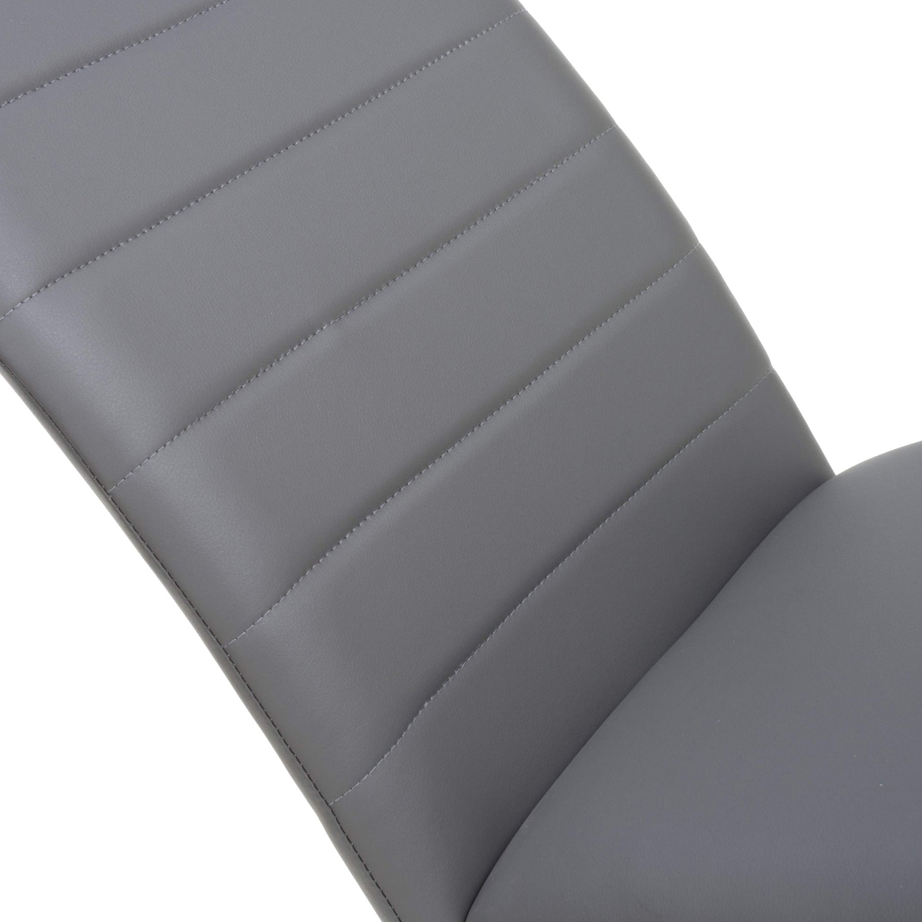 Aeron Faux Leather Dining Chair Grey from Roseland Furniture