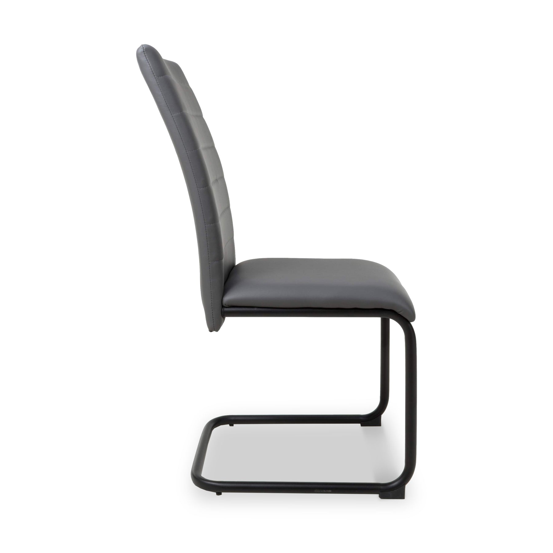 Aeron Faux Leather Dining Chair Grey from Roseland Furniture