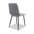 Taran Brushed Velvet Dining Chair Grey from Roseland Furniture