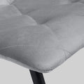 Taran Brushed Velvet Dining Chair Grey from Roseland Furniture