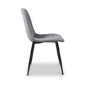 Taran Brushed Velvet Dining Chair Grey from Roseland Furniture