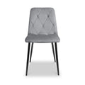 Taran Brushed Velvet Dining Chair Grey from Roseland Furniture