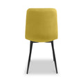 Taran Brushed Velvet Dining Chair Mustard from Roseland Furniture