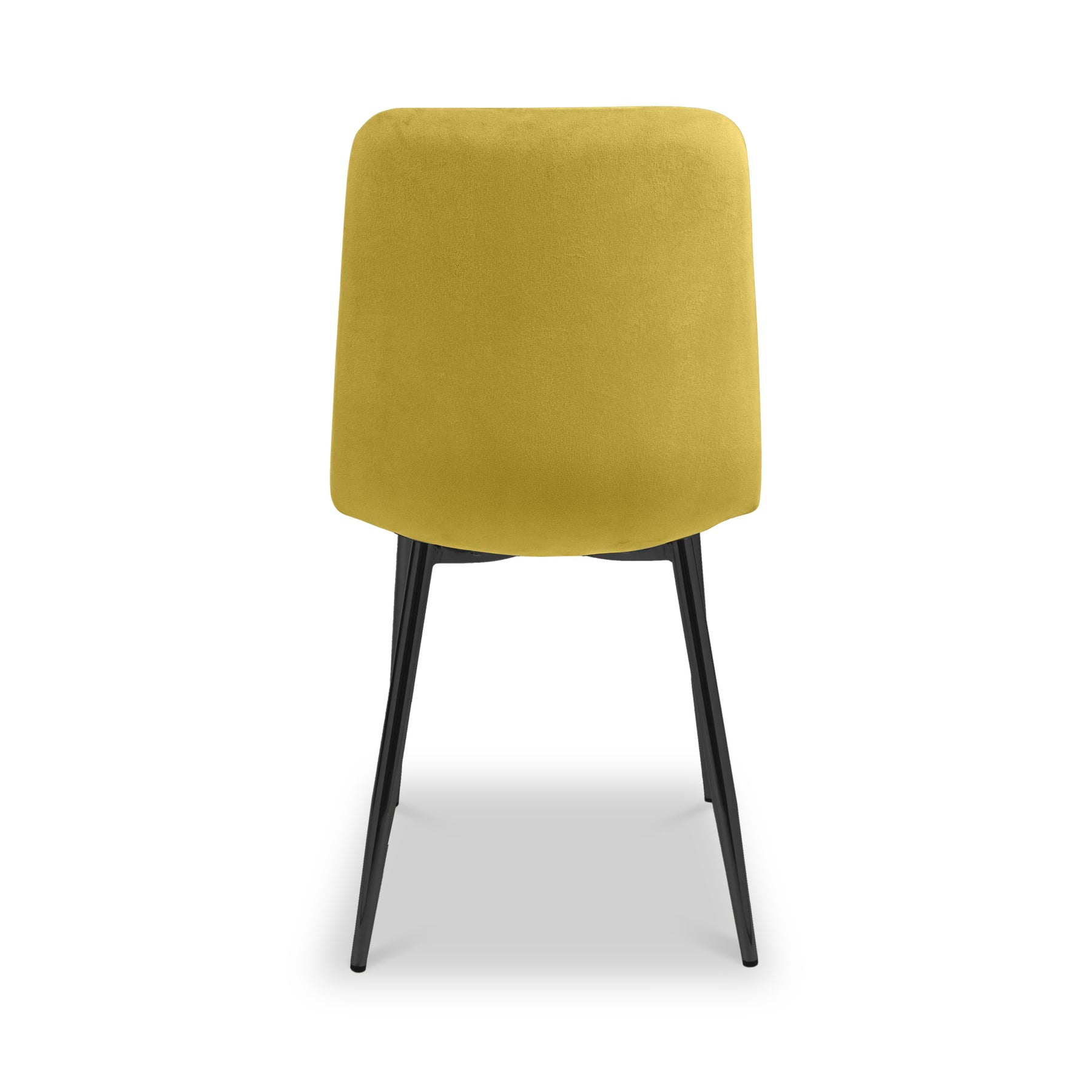 Taran Brushed Velvet Dining Chair Mustard from Roseland Furniture