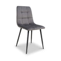 Kynan Brushed Velvet Dining Chair Grey from Roseland Furniture