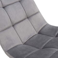 Kynan Brushed Velvet Dining Chair Grey from Roseland Furniture