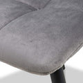 Kynan Brushed Velvet Dining Chair Grey from Roseland Furniture