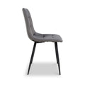 Kynan Brushed Velvet Dining Chair Grey from Roseland Furniture