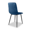 Kynan Brushed Velvet Dining Chair Blue from Roseland Furniture