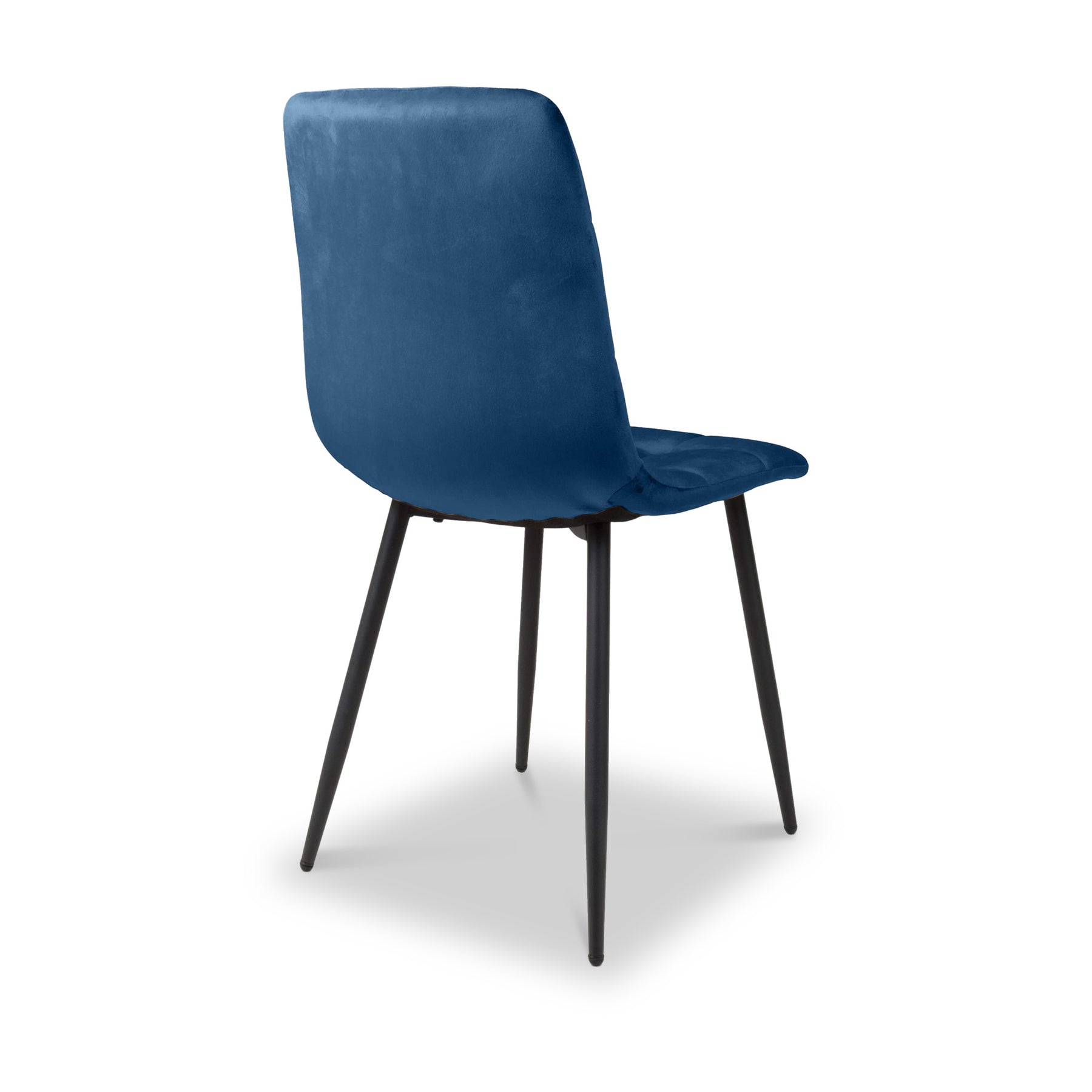 Kynan Brushed Velvet Dining Chair Blue from Roseland Furniture