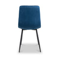 Kynan Brushed Velvet Dining Chair Blue from Roseland Furniture