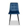 Kynan Brushed Velvet Dining Chair Blue from Roseland Furniture