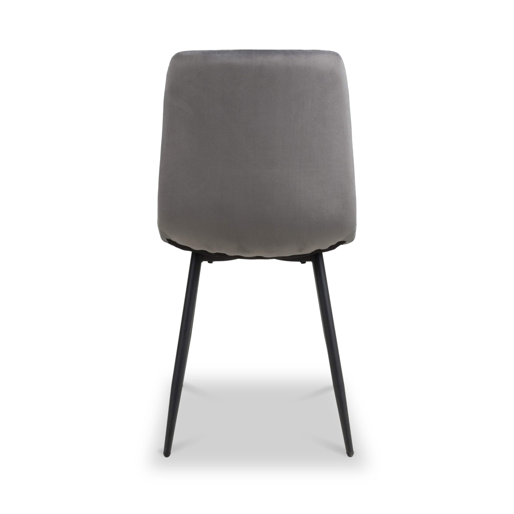 Luna Brushed Velvet Dining Chair Grey from Roseland Furniture