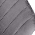 Luna Brushed Velvet Dining Chair Grey from Roseland Furniture