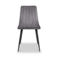 Luna Brushed Velvet Dining Chair Grey from Roseland Furniture