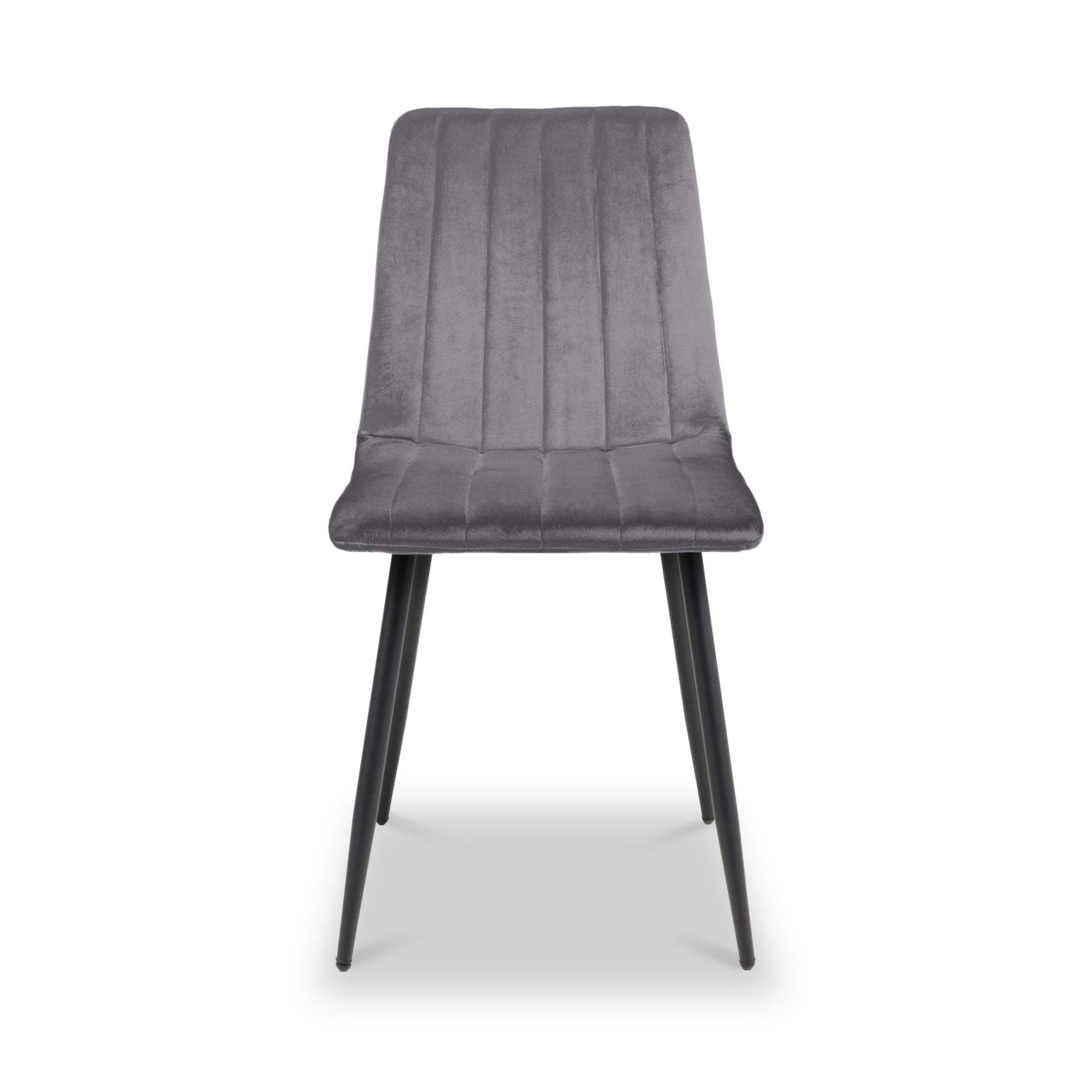 Luna Brushed Velvet Dining Chair Grey from Roseland Furniture