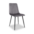 Luna Brushed Velvet Dining Chair Grey from Roseland Furniture