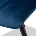 Luna Brushed Velvet Dining Chair Blue from Roseland Furniture