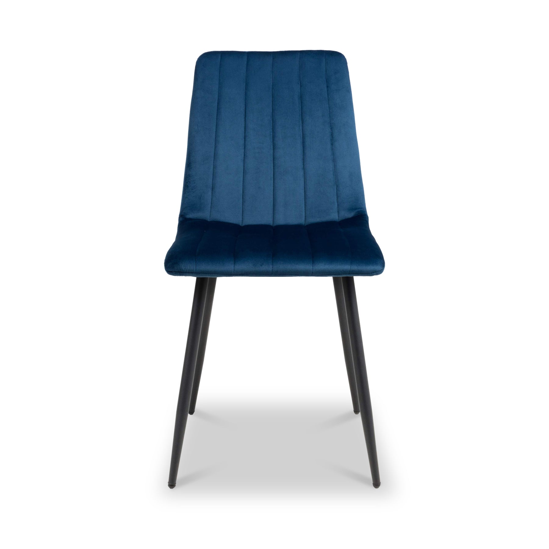 Luna Brushed Velvet Dining Chair Blue from Roseland Furniture