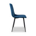 Luna Brushed Velvet Dining Chair Blue from Roseland Furniture
