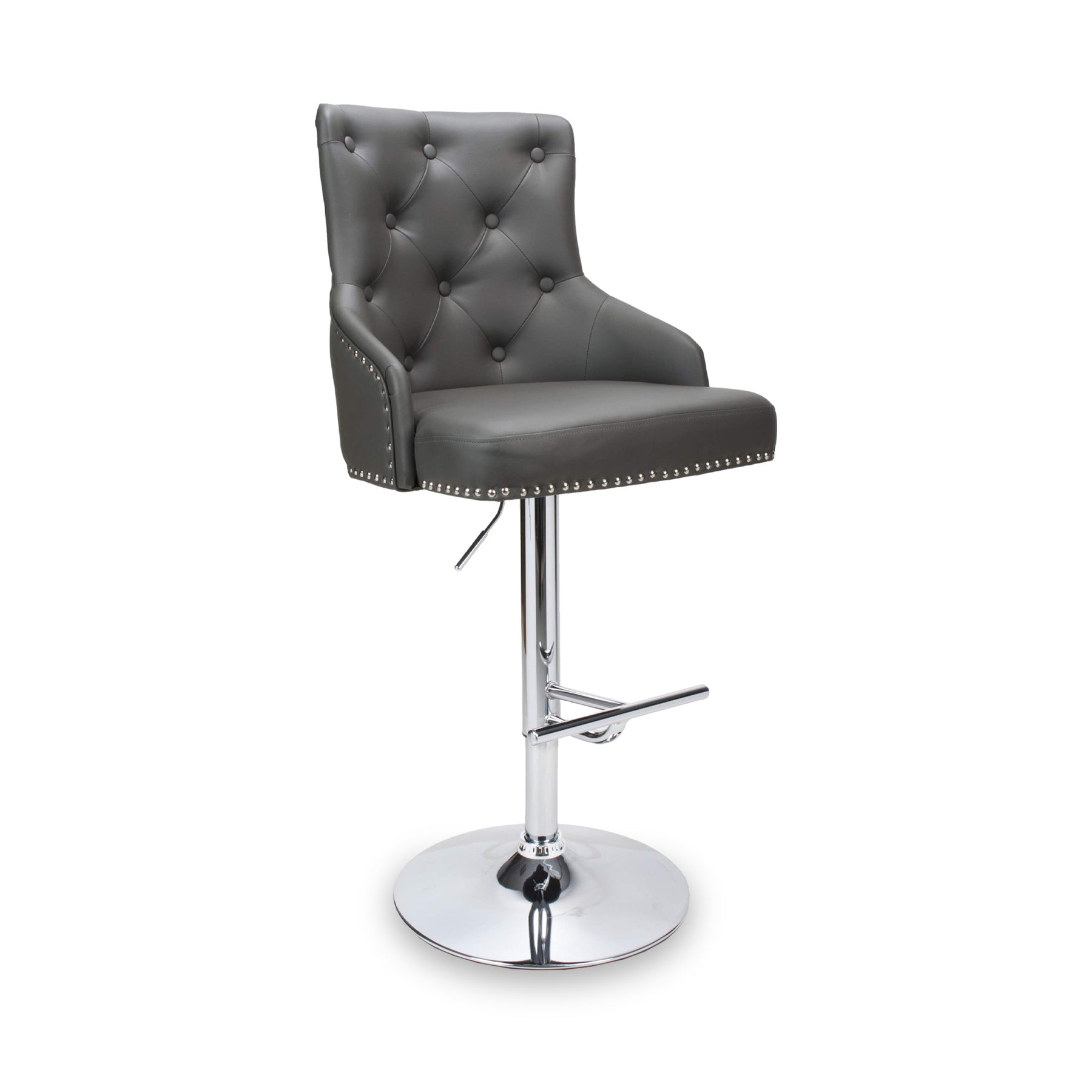 Arddun Bar Stool Grey Faux Leather from Roseland Furniture