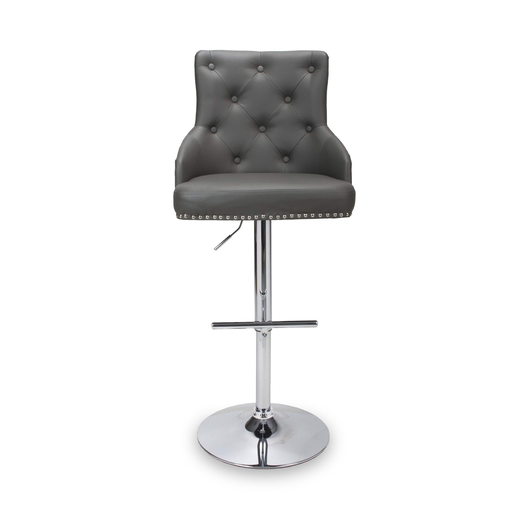 Arddun Bar Stool Grey Faux Leather from Roseland Furniture