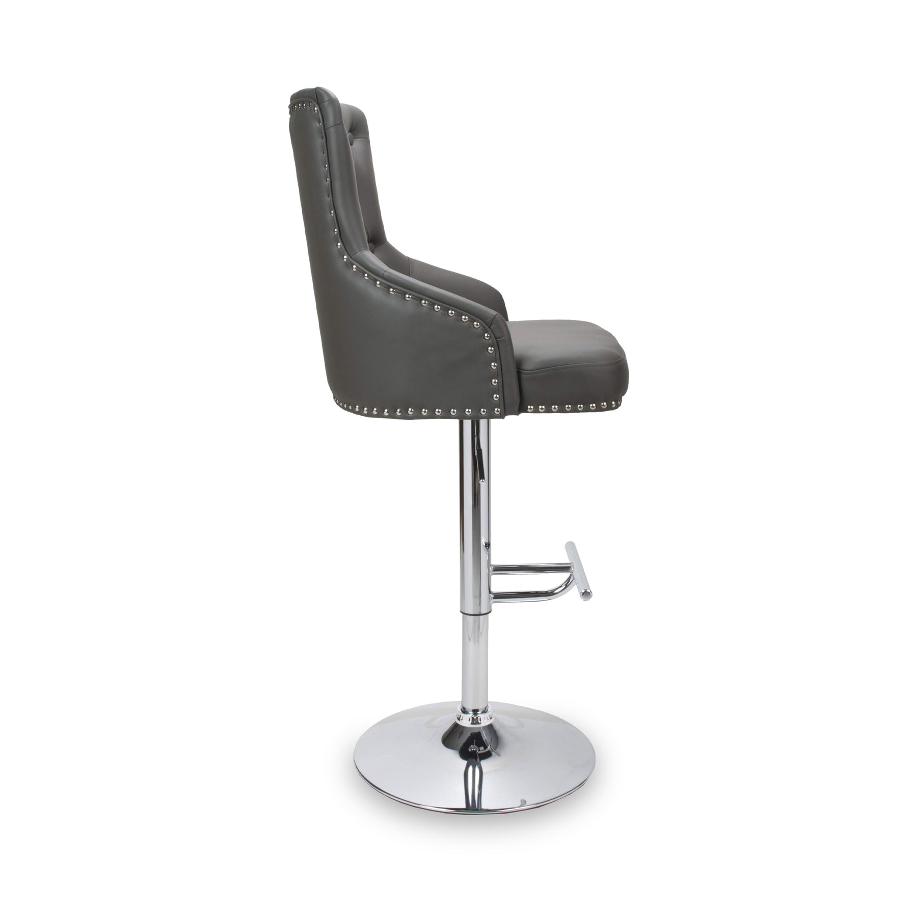 Arddun Bar Stool Grey Faux Leather from Roseland Furniture