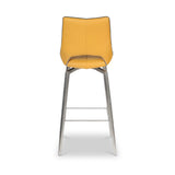 Ceri Swivel Self Returning Faux Leather Bar Stool Yellow from Roseland Furniture