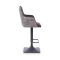 Morwyn Faux Suede Bar Stool Charcoal from Roseland Furniture