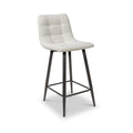 Wenford Faux Linen Bar Stool Cream from Roseland Furniture