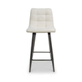 Wenford Faux Linen Bar Stool Cream from Roseland Furniture