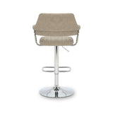 Rhonwen Faux Leather Bar Stool Mink from Roseland Furniture