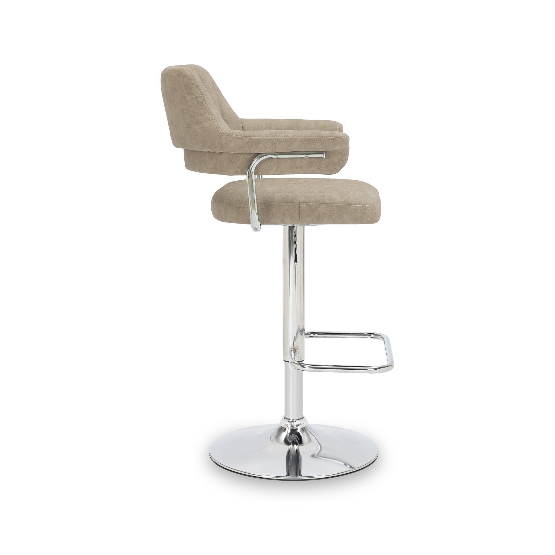 Rhonwen Faux Leather Bar Stool Mink from Roseland Furniture