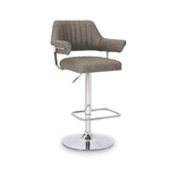 Rhonwen Faux Leather Bar Stool Charcoal from Roseland Furniture