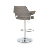 Rhonwen Faux Leather Bar Stool Charcoal from Roseland Furniture