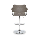 Rhonwen Faux Leather Bar Stool Charcoal from Roseland Furniture