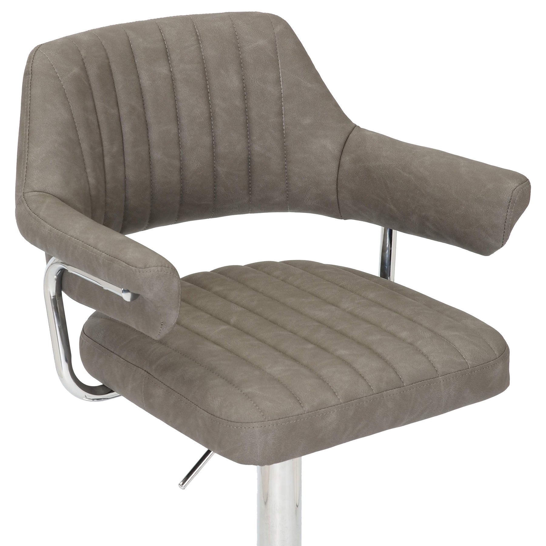 Rhonwen Faux Leather Bar Stool Charcoal from Roseland Furniture