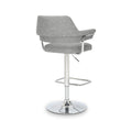Rhonwen Faux Leather Bar Stool Grey from Roseland Furniture