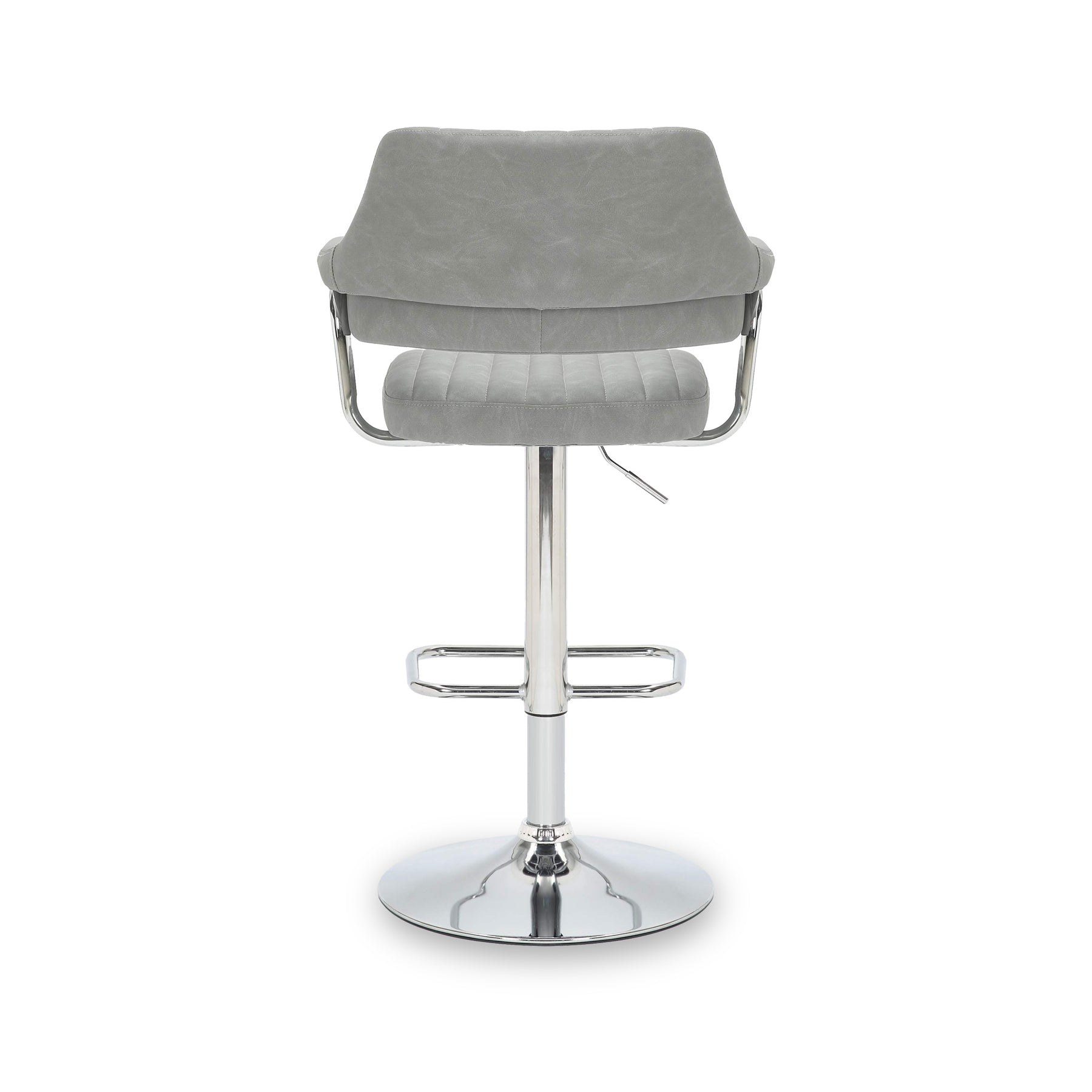 Rhonwen Faux Leather Bar Stool Grey from Roseland Furniture