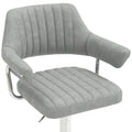 Rhonwen Faux Leather Bar Stool Grey from Roseland Furniture