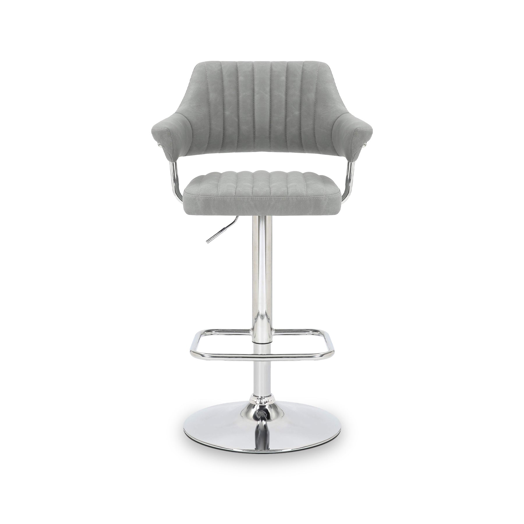 Rhonwen Faux Leather Bar Stool Grey from Roseland Furniture