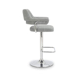 Rhonwen Faux Leather Bar Stool Grey from Roseland Furniture