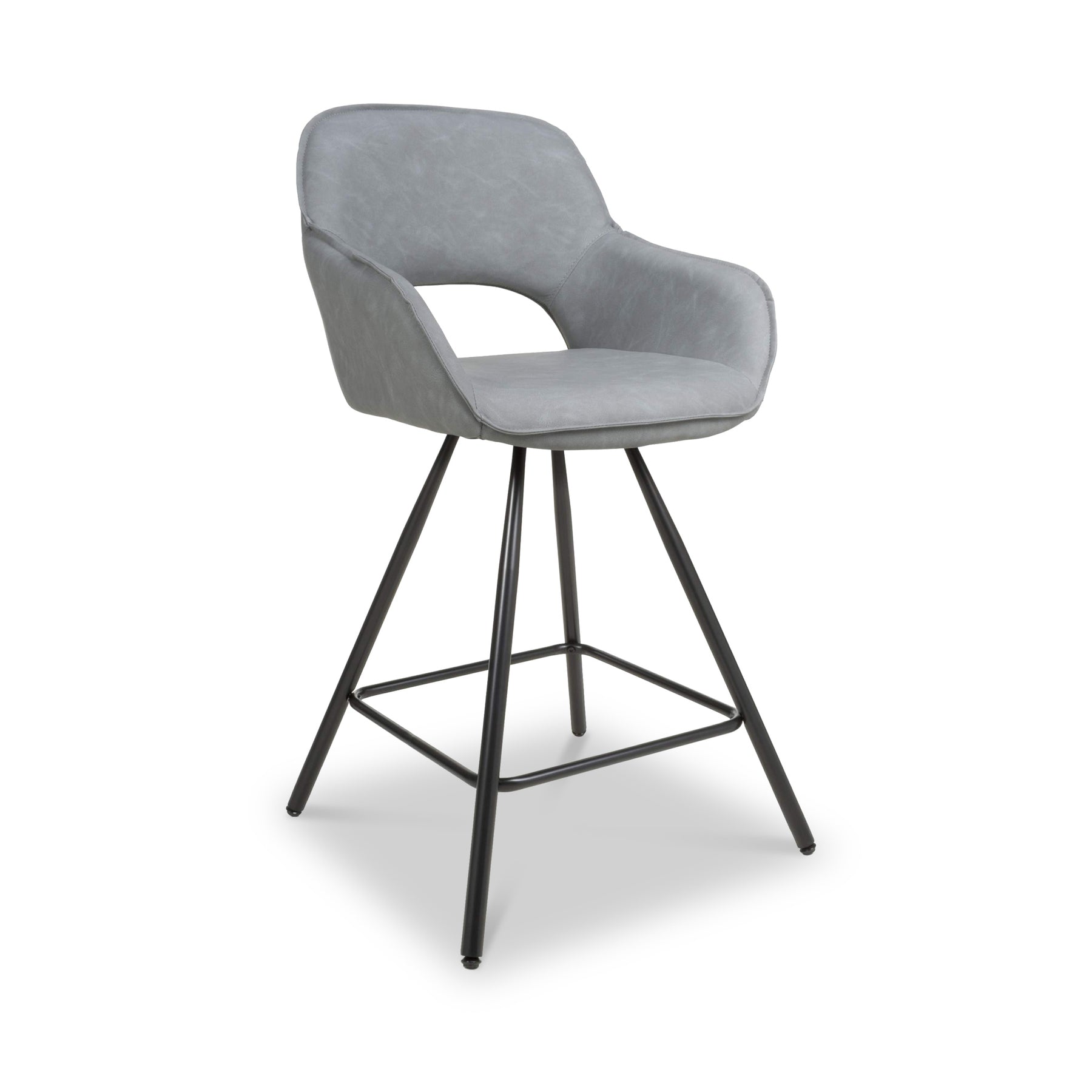 Merril Faux Leather Bar Stool Grey from Roseland Furniture