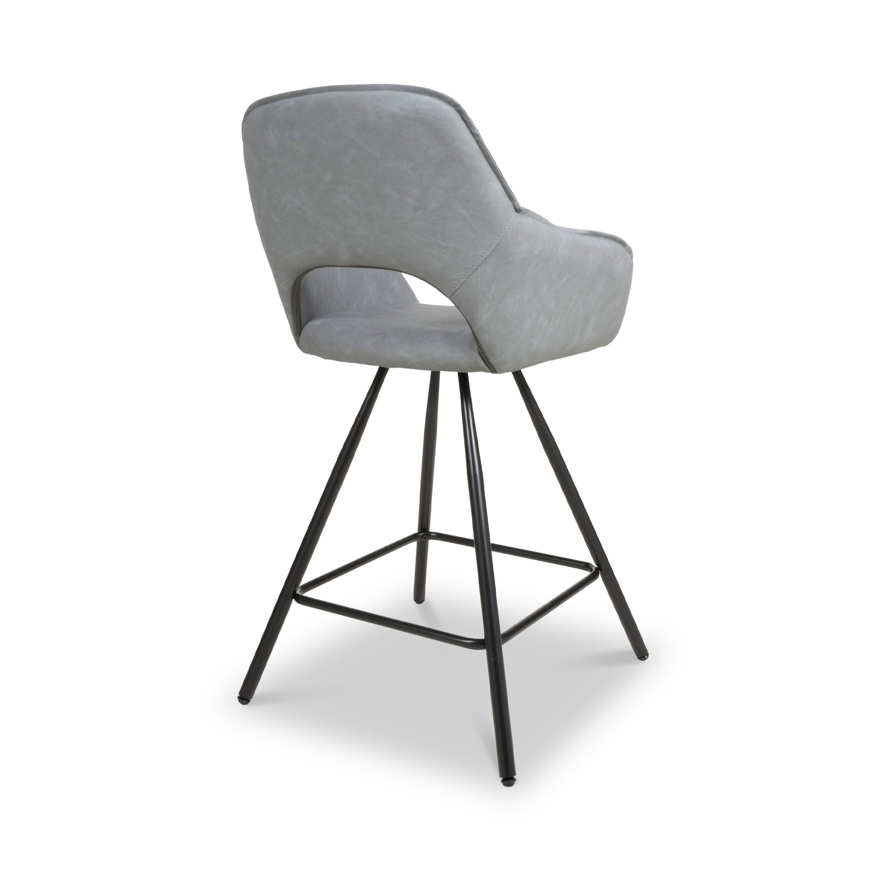Merril Faux Leather Bar Stool Grey from Roseland Furniture