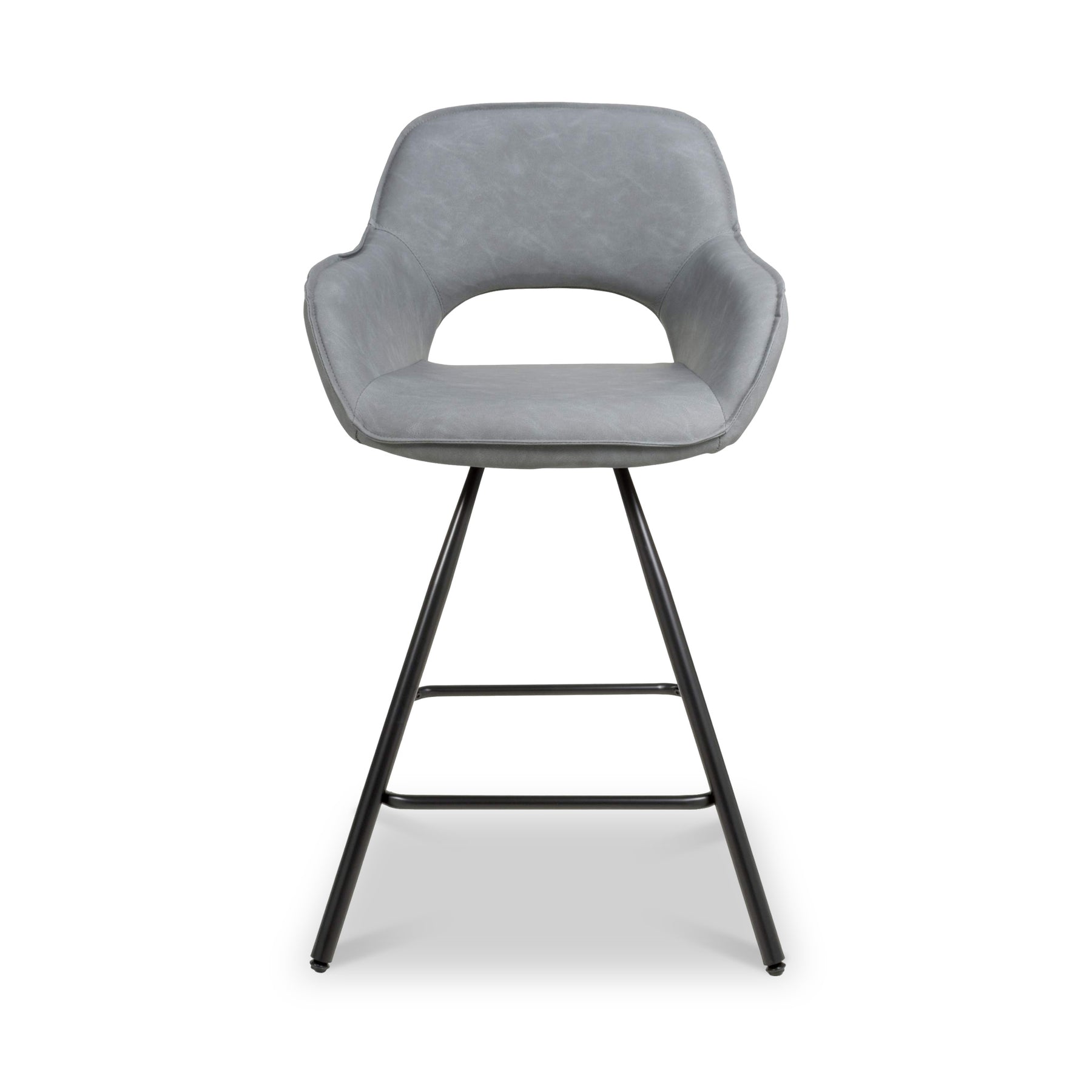 Merril Faux Leather Bar Stool Grey from Roseland Furniture