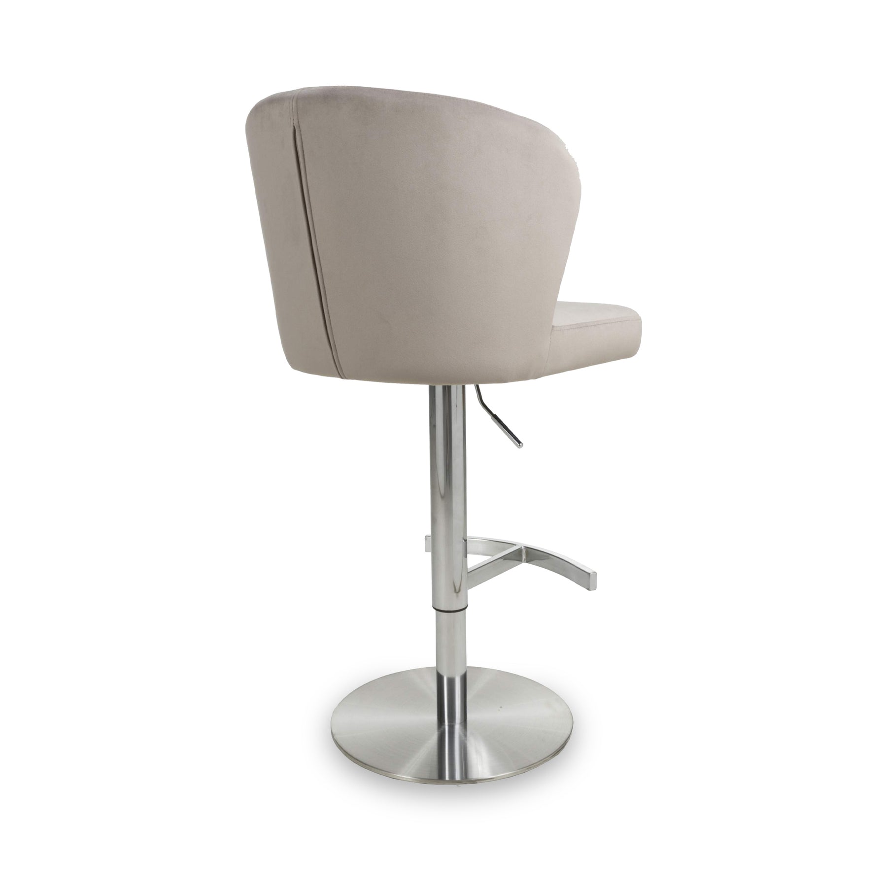 Adwen Brushed Velvet Bar Stool Mink from Roseland Furniture