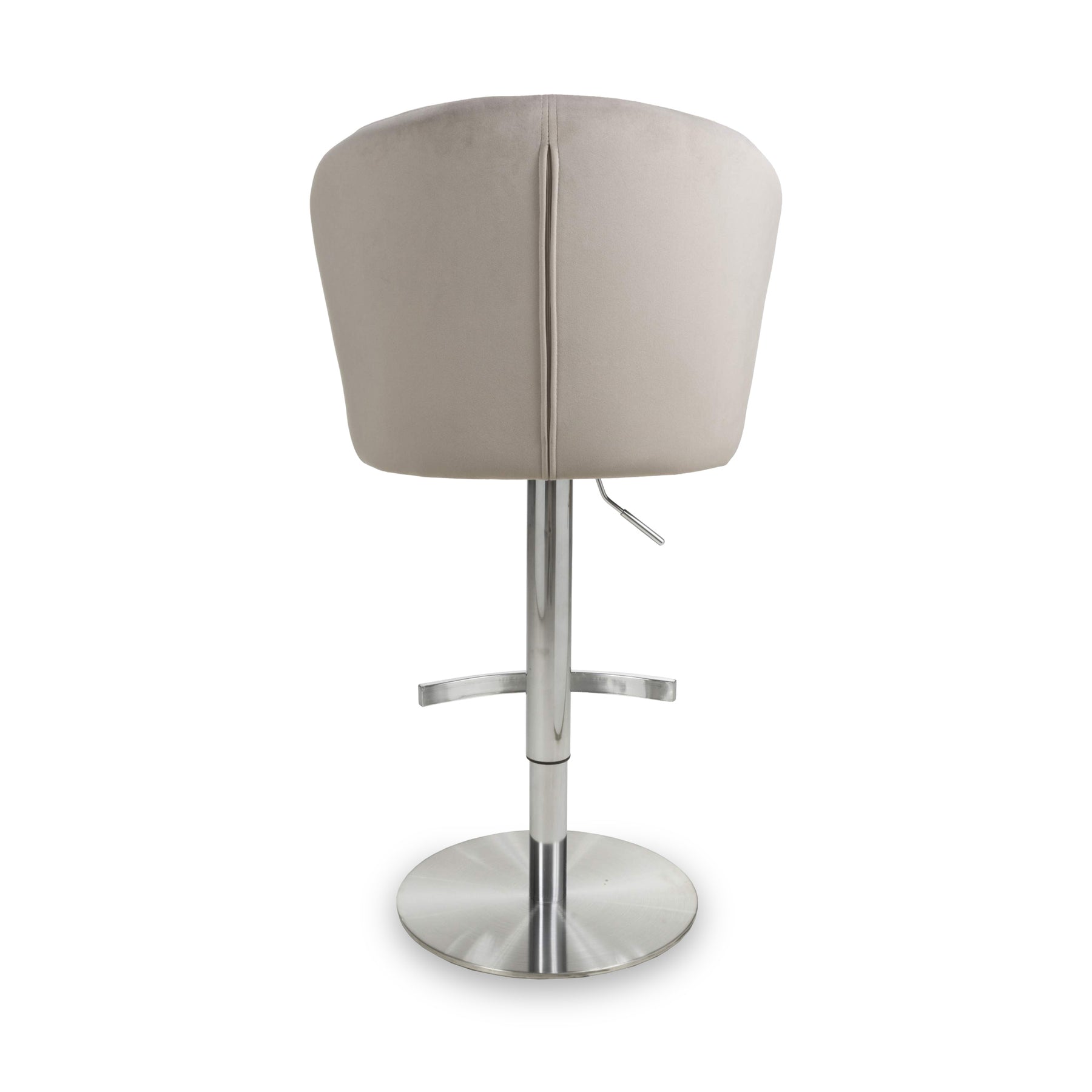 Adwen Brushed Velvet Bar Stool Mink from Roseland Furniture